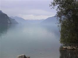 Fabulous views across Lake Brienz from the grounds of Brienz Youth Hostel